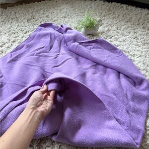 Soft and cozy purple large fleece blanket throw